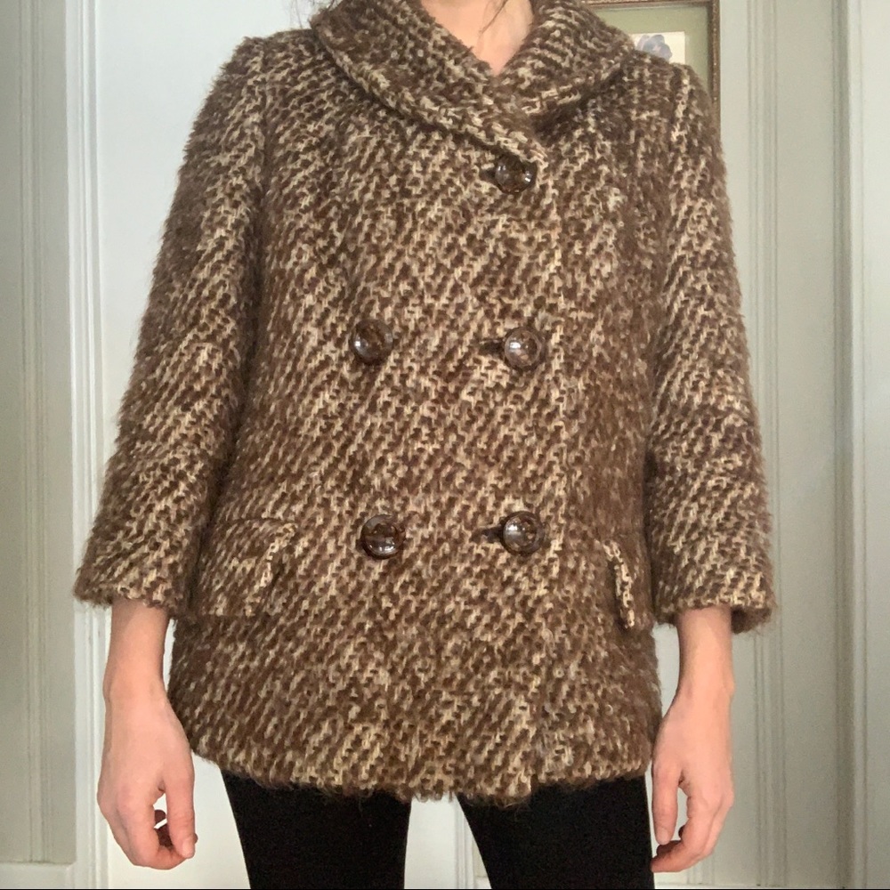 Vintage Boucle Cropped Sleeve 50s/60s Coat